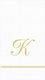 Χαρτοπετσέτες Herstitch Script K 10.8cm X 19.8cm Caspari 15 Τεμάχια