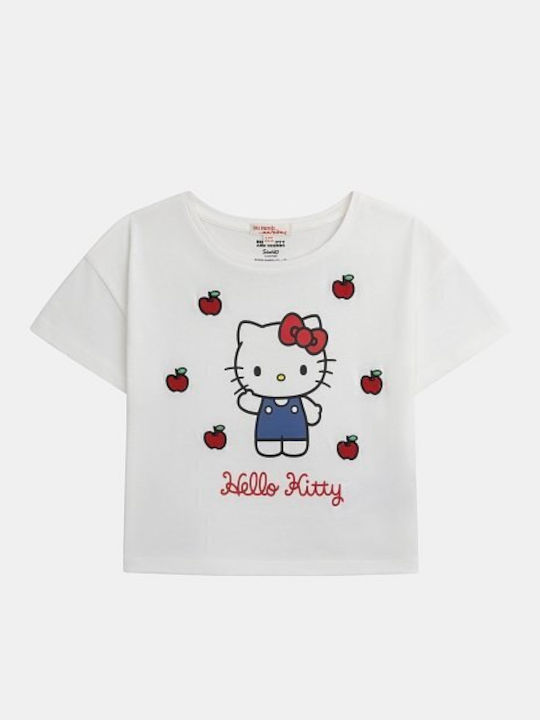 Kinderoberteile Kurzärmelig Weiß Hello Kitty
