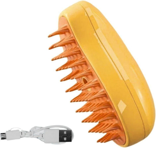 Uncle George Electric Dog Brush for Coat Grooming Yellow