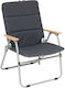 5Five Beach Chair with High Back Gray 63.5x62x91cm
