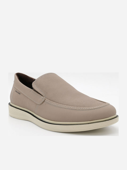 Pegada Δερμάτινα Ανδρικά Loafers σε Μπεζ Χρώμα