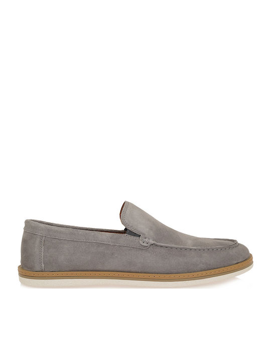 Suede Ανδρικά Loafers σε Γκρι Χρώμα