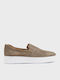 Suede Men's Loafers in Beige Colour