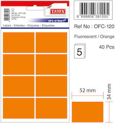 Tanex Αυτοκόλλητες Ετικέτες σε Ρολό 34x52mm 40τμχ Tanex Αυτοκόλλητες Ετικέτες σε Ρολό 34x52mm 40τμχ