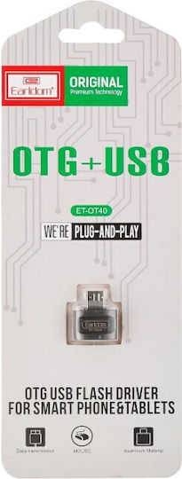 Earldom Convertor USB-C Masculin În Micro USB Feminin Gri 1 Bucată ET-OT40
