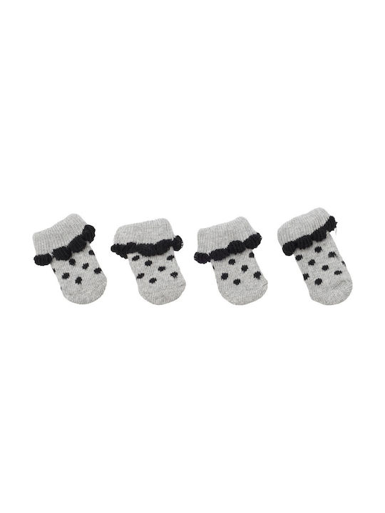 Flamingo Αντιολισθητικές Κάλτσες Σκύλου Asia Medium 4x3,5 Γκρι 4τμχ