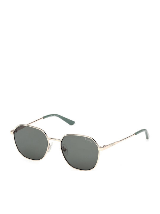Guess Ochelari De Soare Unisex Cu Ramă Metalică Aurie Și Lentile Aurii