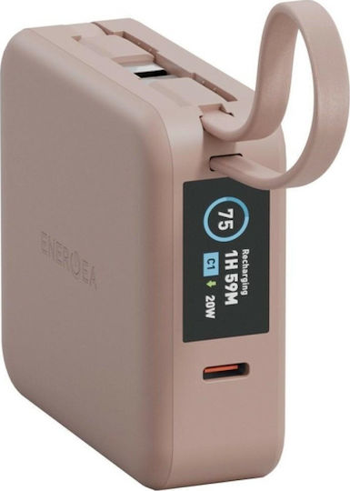 Energea Magpac Mini Plus MagSafe Външна Батерия 10000mAh 20W с USB-C Порт Розова