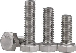 Inox Βίδα Εξάγωνη Inox με Διάμετρο M5 και Μήκος 50mm Inox Βίδα Εξάγωνη Inox με Διάμετρο M5 και Μήκος 50mm