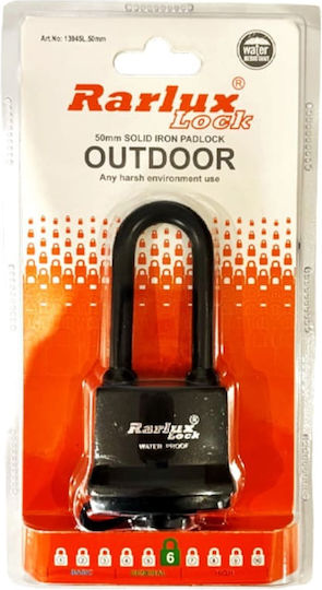 Plastic Padlock Brass With Key Black