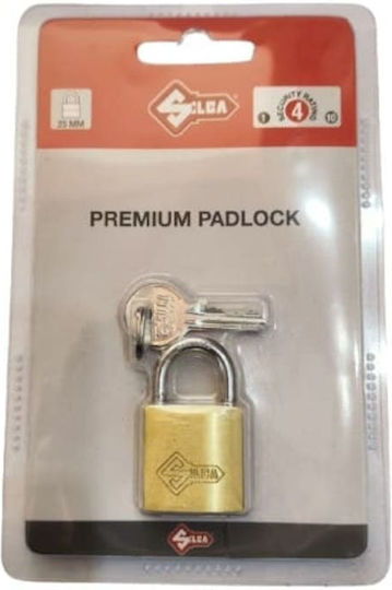 Silca Brass Padlock Shackle with Key 25mm