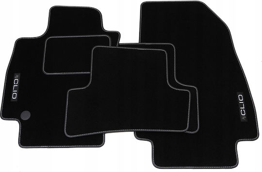 Me Premium Set Front and Back Car Mats 4 Pieces for Renault Clio 2019 Black