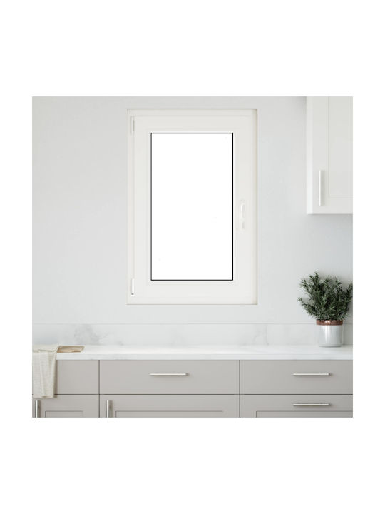 vidaXL Hinged PVC Window P60xH100cm