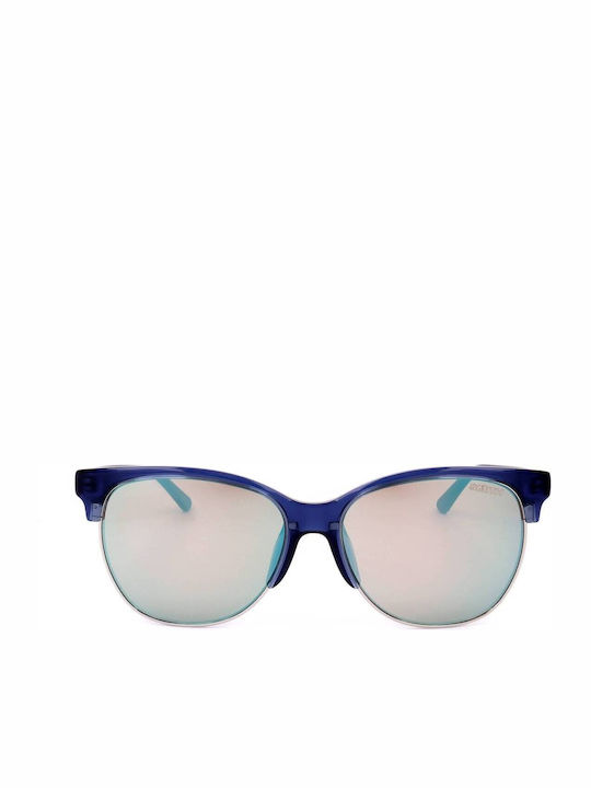 Smith Unisex Sonnenbrillen mit Blauem Rahmen und Silbernem Spiegelglas