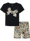 Kids Set with Shorts Summer 2 Pieces Black