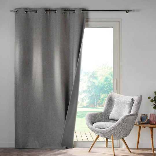 Curtain with Grommets Crepuscule Crepuscule Grey 140x260cm
