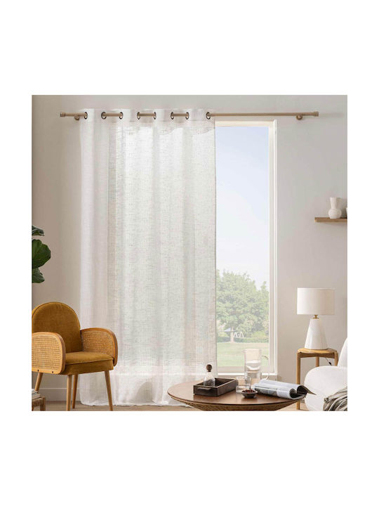 Κουρτίνα με Τρουκς Nemo Blanc 140x260εκ.