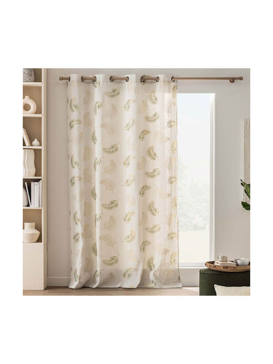 Curtain With Grommets Isadora Sauge 140x240cm