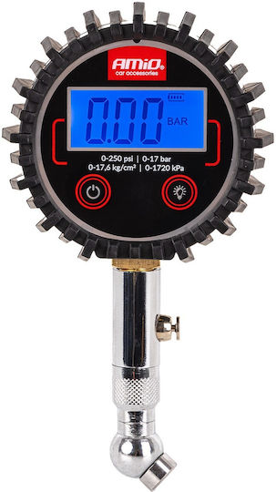 Amio Digital Tire Pressure Gauge 17 Bar Rotating Head & Bleed Valve 1pc 04464/am