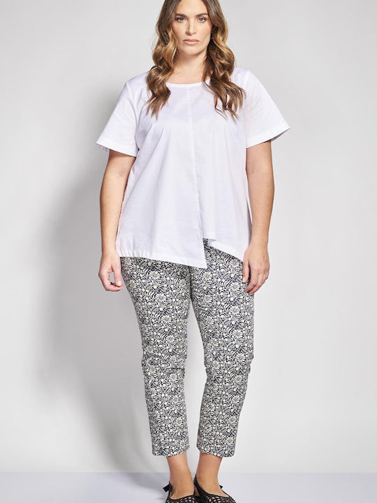 Pantaloni Dama Albastru Costum Slim Fit