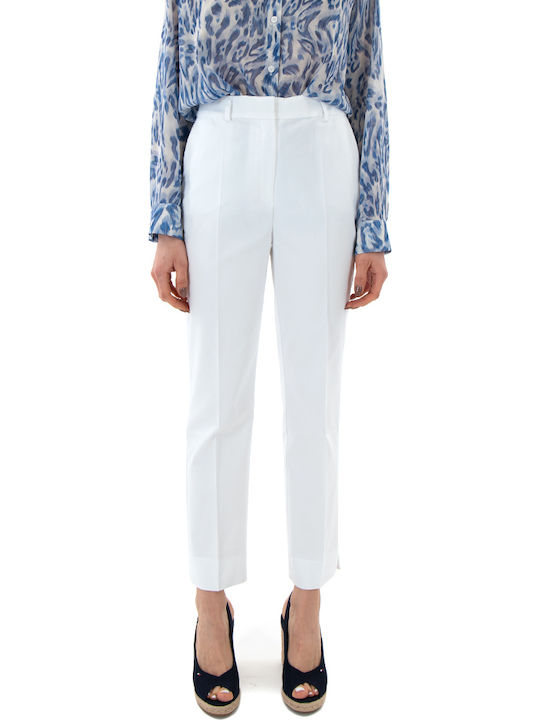 MY T Damen Stoffhose mit Gummiband Slim Fit Weiß MY T Damen Stoffhose mit Gummiband Slim Fit Weiß
