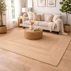 Handmade Wicker Rug 80x150cm Beige