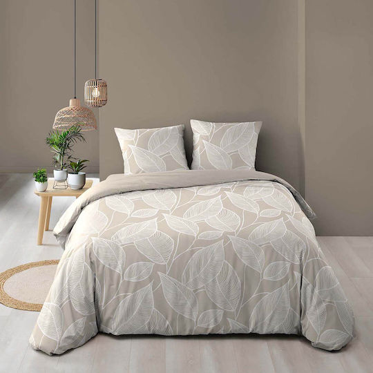 Παπλωματοθήκη Βαμβακερή Υπέρδιπλη 240x220 L-c Amanda Naturel