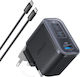 Anker Anker Φορτιστής με Θύρα USB-A και 2 Θύρες USB-C και Kabel USB-C - USB-C 70W Stromlieferung Gray (B121A311)