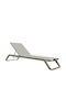 Aluminum Deckchair Marimar with Brown Textilene Fabric 218x67x31cm