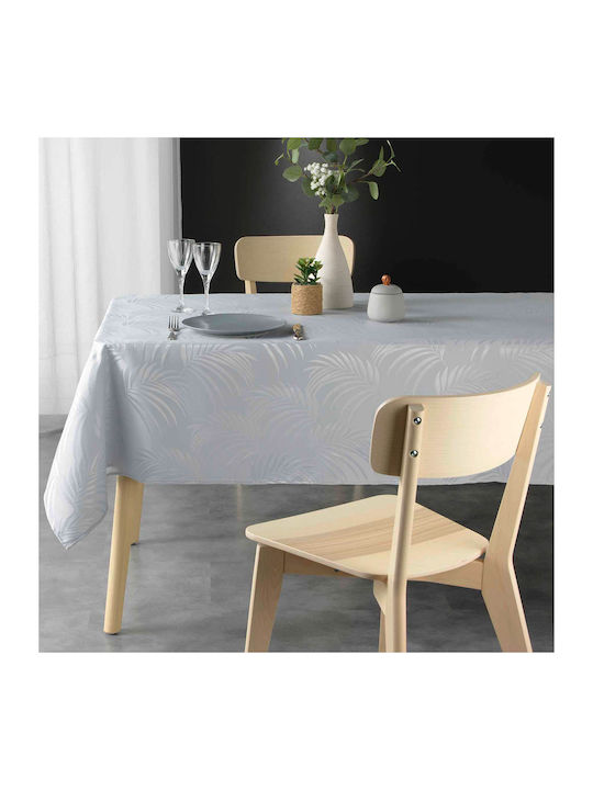 Stain Resistant Tablecloth L-c Plumette Gray 14...