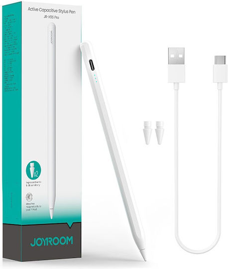 Joyroom JR-X9S Pro Digital Stylus Pen with Palm Rejection for Apple iPad in White