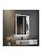 Baklatsidis Rectangular Bathroom Mirror Led Metal with Cabinet 50x70cm