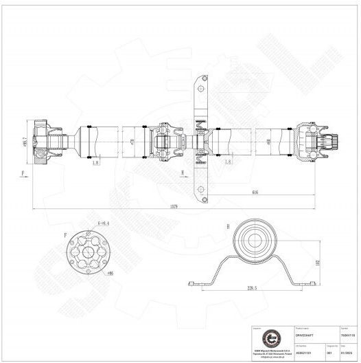 Arbore De Transmisie Mișcare Audi A6 A7 4g0521101