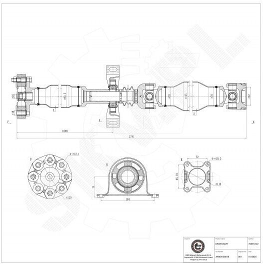 Getriebewelle Antrieb Mercedes Sprinter Vw Crafter A9064103816