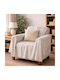 Viosarp 3472 Ριχτάρι Πολυθρόνας Ζακάρ 130x170εκ. Polycotton Jacquard