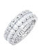 Xrisokosmima Women's Eternity Band Ring with Zircon from Silver