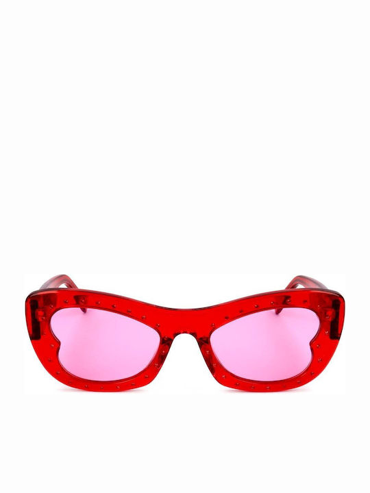 Agent Provocateur Unisex Γυαλιά Ηλίου με Κόκκινο Σκελετό και Φούξια Φακό