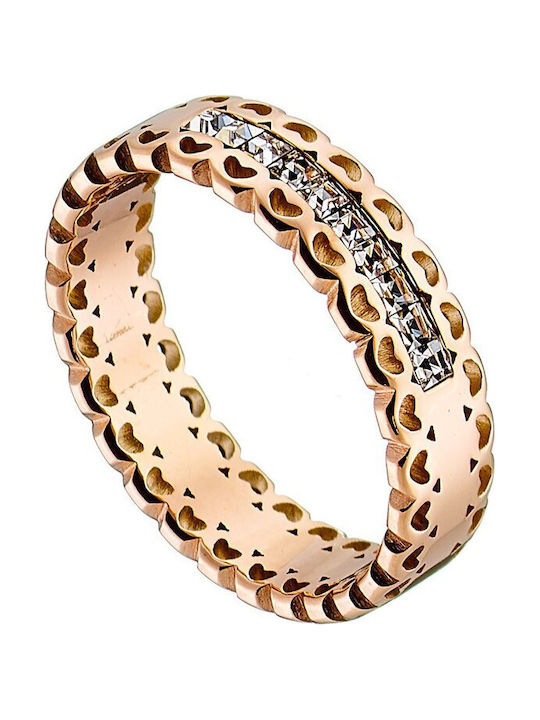 Verorama Women's Steel Gold Plated Ring