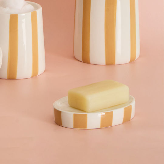 5Five F-v Strio Ceramic Yellow Soap Dish