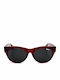 Smith Unisex Sonnenbrillen mit Roter Rahmen und Schwarzem Glas
