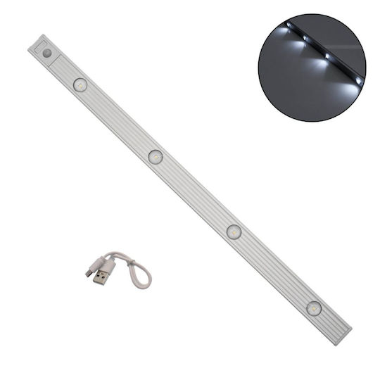 Led Μπάρα Φωτισμού 30cm Αισθητήρα Κίνησης Usb Rixme