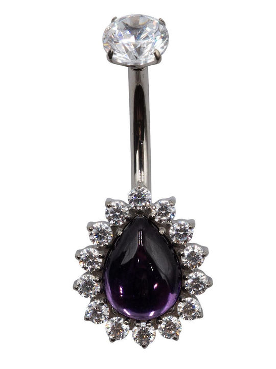 Poco Loco Bauchnabel Piercing aus Titan Lila