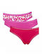 Damen-Slips 3er Pack Mit Spitze Rosa
