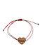 Jeenie Women's Bracelet with Heart Design Made of Cord