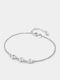 Vogue Women's Bracelet Chain With Heart Design Made Of Leather