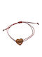 Jeenie Women's Bracelet with Heart Design Made of Cord