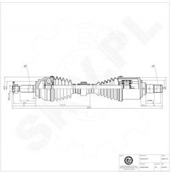 Ημιαξόνιο Dodge Caliber Jeep Compass Patriot Εμπρός Αριστερό 05085224ab
