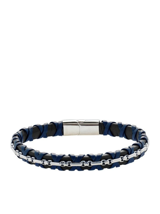 U.S. Polo Assn. Ανδρικό Βραχιόλι από Δέρμα 21cm