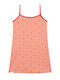 Minerva Kids Nightdress Summer Cotton Peach-Red Cherries Cherries