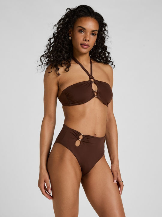 Trägerloses Bikinioberteil Braun